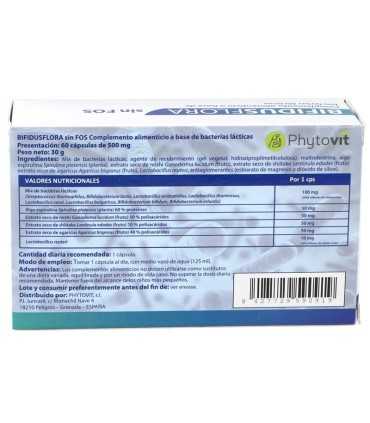 bifidusflora sin fos phytovit 60 capsulas