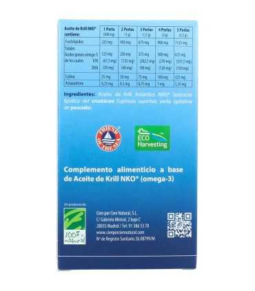 aceite de krill nko 100 natural 120 capsulas 500 mg