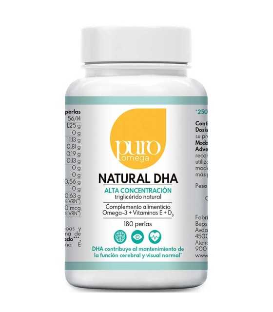 natural dha puro omega 180 perlas