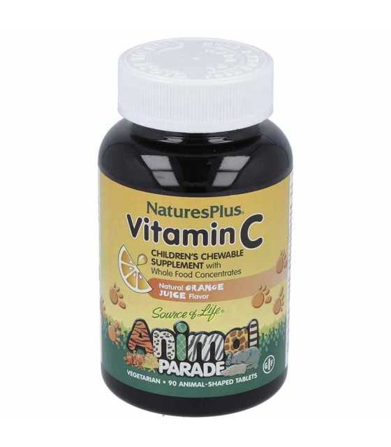 animal parade vitamina c natures plus 90 tabletas