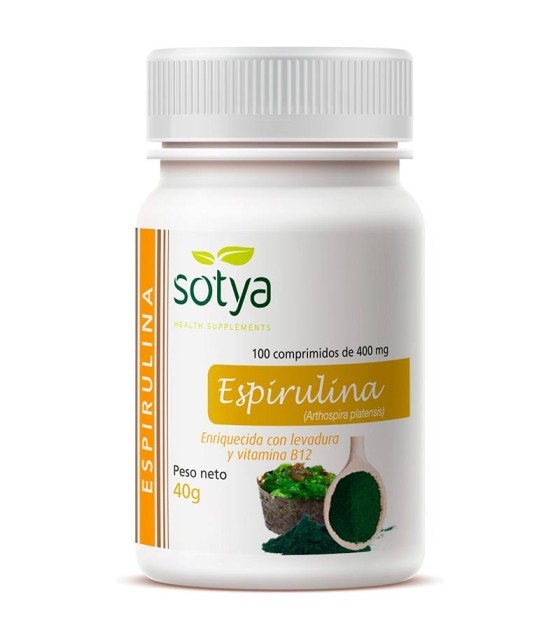 espirulina sotya 100 comprimidos 400 mg