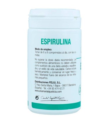 espirulina ana maria lajusticia 160 comprimidos