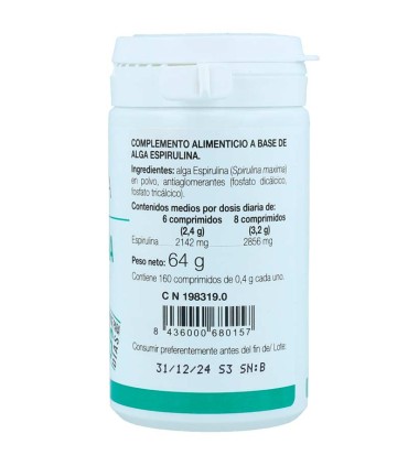 espirulina ana maria lajusticia 160 comprimidos
