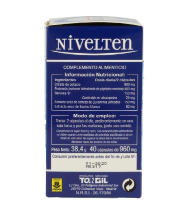 nivelten tongil 40 capsulas