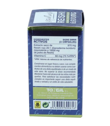 estado puro reishi 6500 mg 60 capsulas