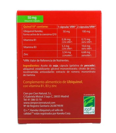 quinol 10 100 natural 60 capsulas