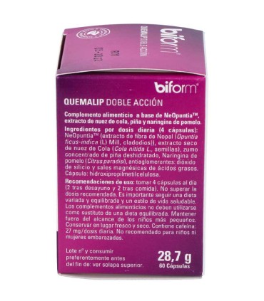 biform quemalip doble accion 60 capsulas