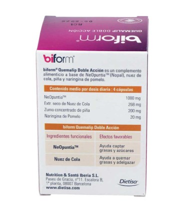 biform quemalip doble accion 60 capsulas