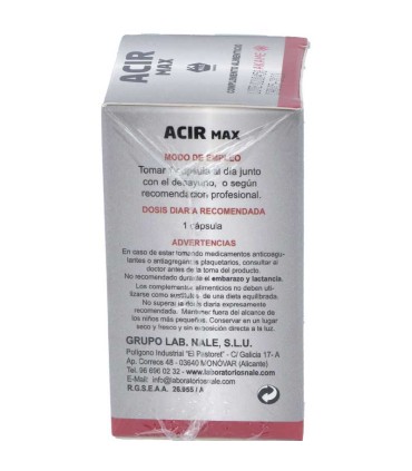 acir max nale 60 capsulas