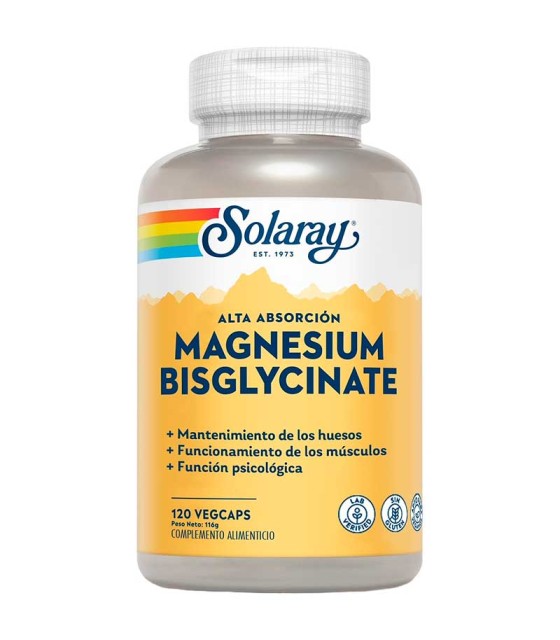 bysglycinato magnesio solaray 120 capsulas