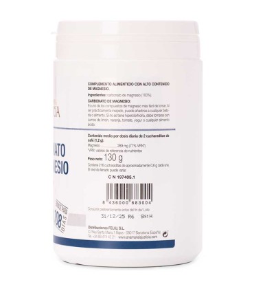carbonato de magnesio ana maria lajusticia polvo 130 gr