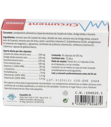 circument ginkgo espadiet 45 capsulas