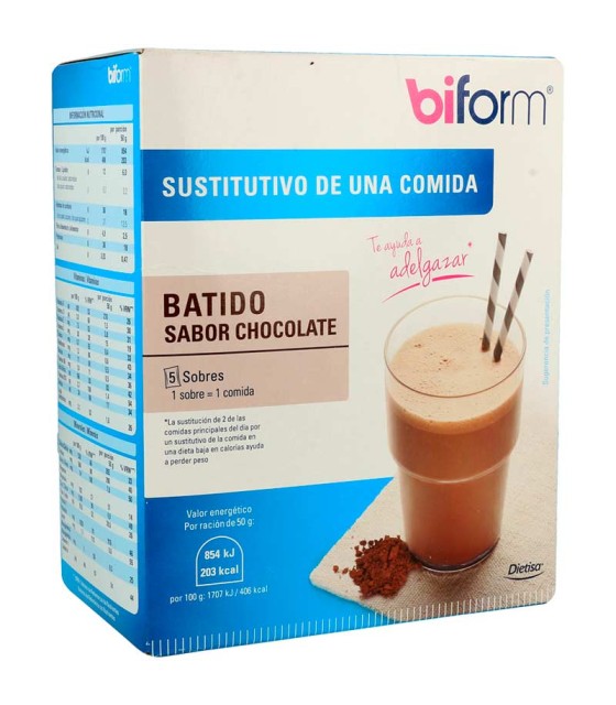 biform batido chocolate dietisa 5 sobres