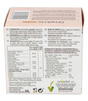 ometrix omega 3 6 9 novadiet 60 capsulas