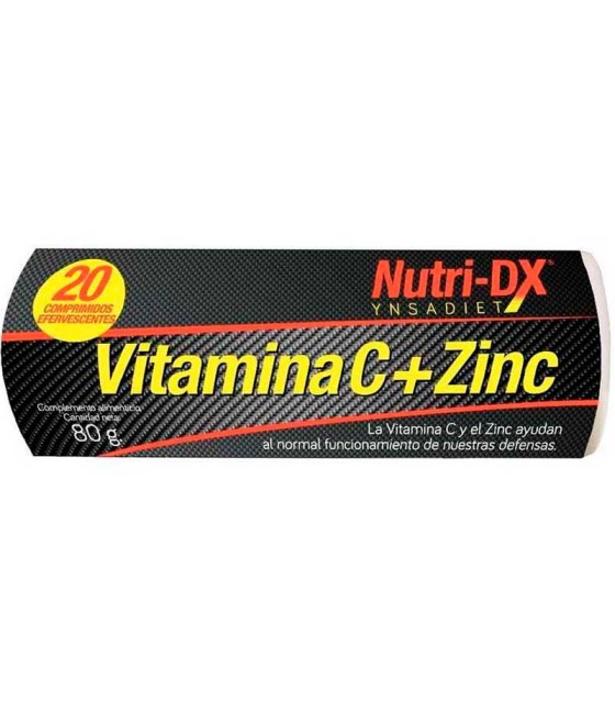 vitamina c zinc nutri dx 20 comprimdos