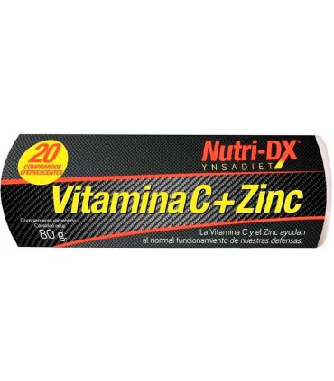 vitamina c zinc nutri dx 20 comprimdos