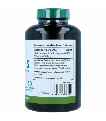 berberis vbyotics 180 comprimidos 521 mg