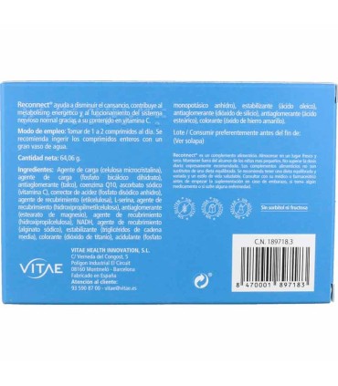 reconnect vitae 90 comprimidos