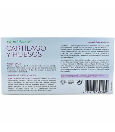 cartilago y huesos phyto advance 60 comprimidos