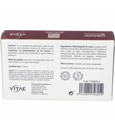 calcium6 vitae 60 capsulas
