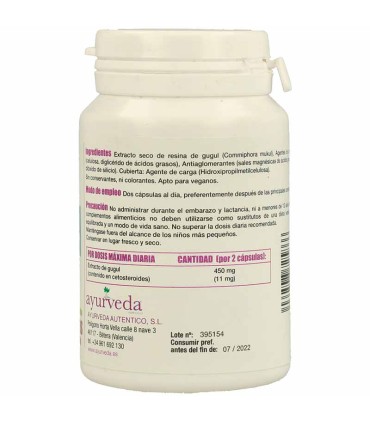 guggulu ayurveda 60 comprimidos