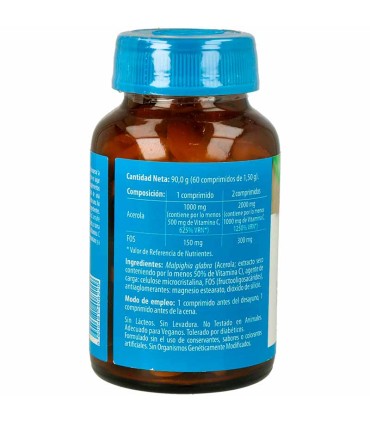 acerola con fos 1000 mg naturmil 60 capsulas