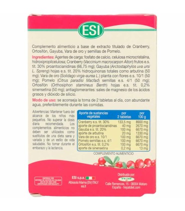 cranberry cyst esi 30 tabletas