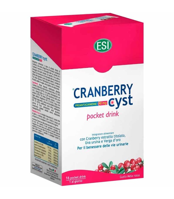 cranberry cyst esi pocket drink 16 sobres