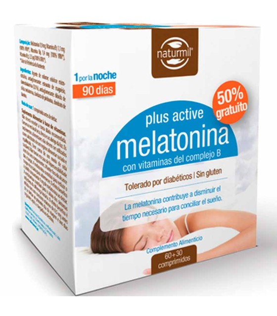 melatonina plus active naturmil 90 comprimidos