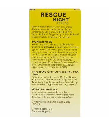 rescue night perlas bach 28 perlas