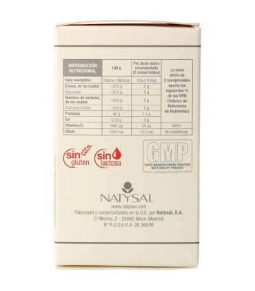 colageno hirolizado sicilio vitamina d3 natysal 60 comprimidos
