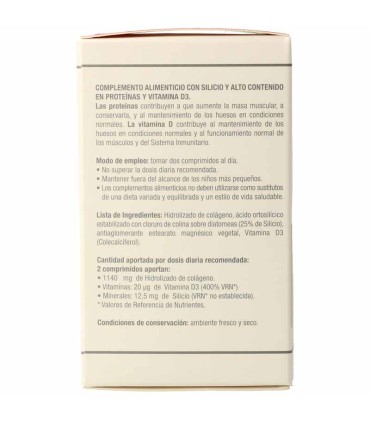 colageno hirolizado sicilio vitamina d3 natysal 60 comprimidos