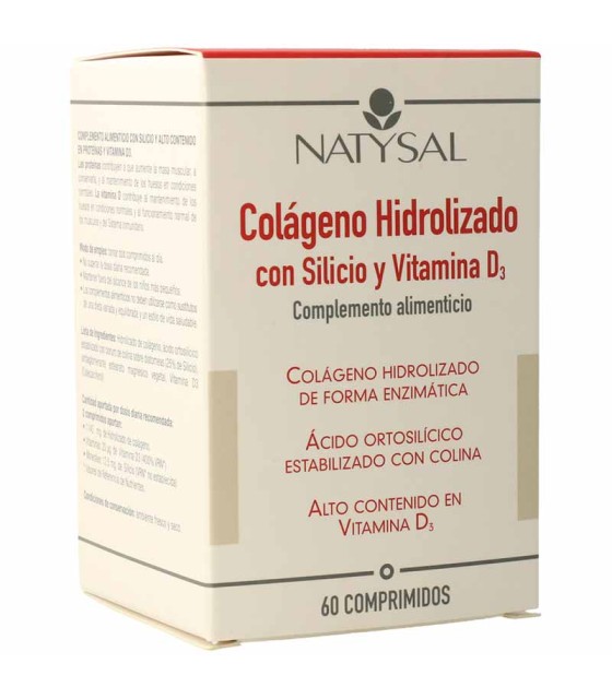 colageno hirolizado sicilio vitamina d3 natysal 60 comprimidos