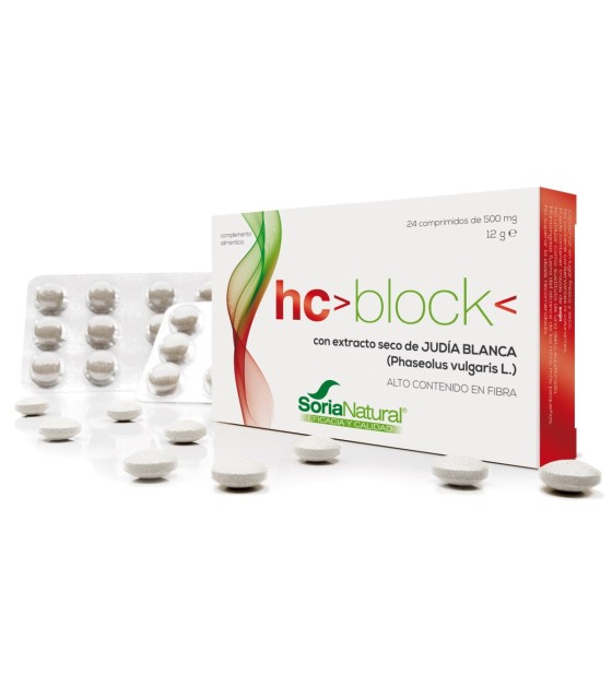 hc block soria natural 24 comprimidos 500 mg