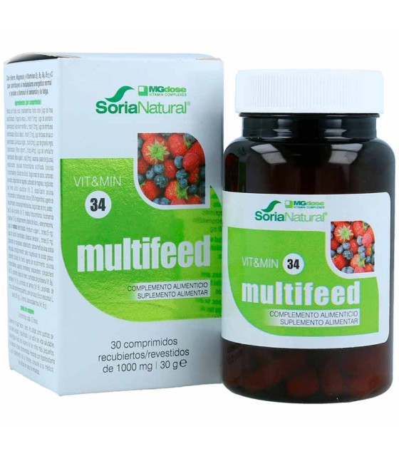 vit&min 34 multifeed soria natural 30 comprimidos