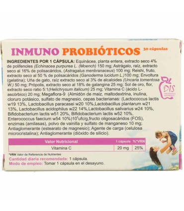 inmuno probioticos dis 30 capsulas