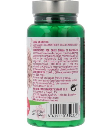 coral calcio plus naturlider 90 capsulas