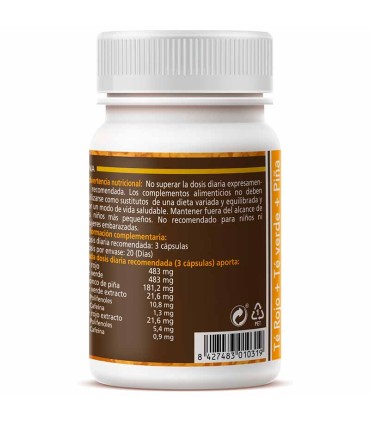te rojo te verde pina sotya 60 capsulas 500 mg