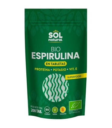 espirulina tabletas solnatural 200 tabletas