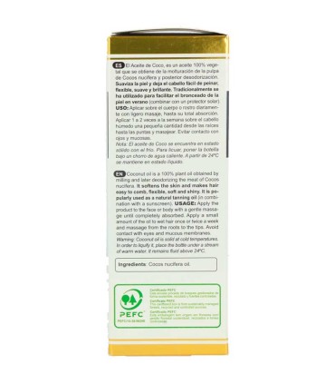 aceite de coco marnys 100 ml