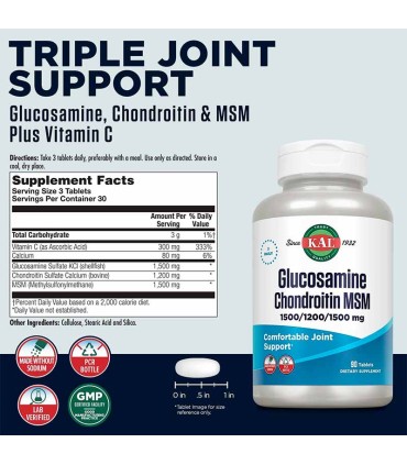 glucosamina condroitina msm kal 90 tabletas