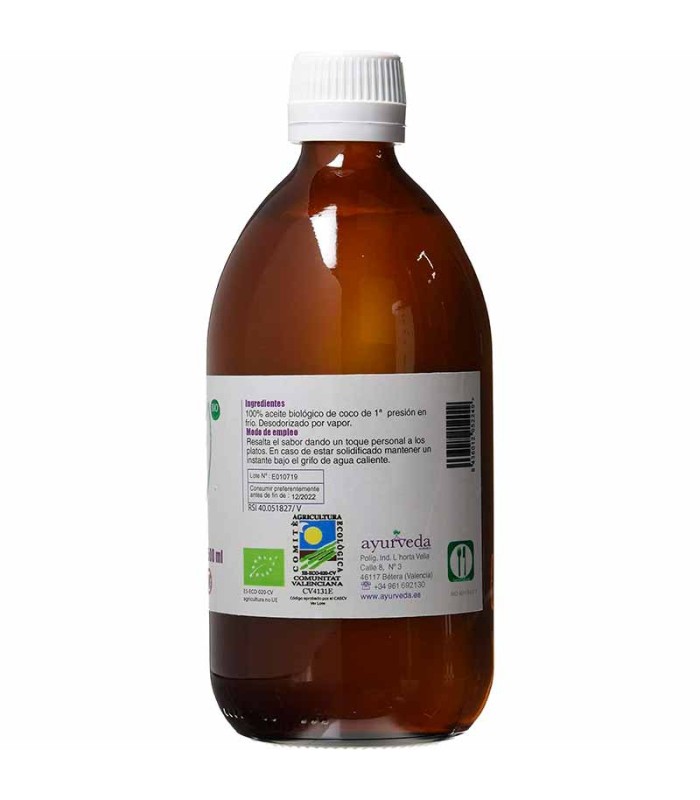 aceite coco ayurveda 500 ml