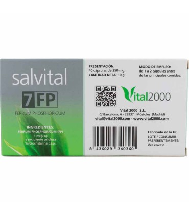 salvital 7 fp vital2000 40 capsulas 250 mg