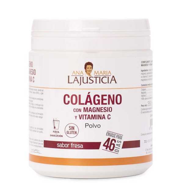 colageno con magnesio y vitamina c ana maria lajusticia 350 gr sabor fresa