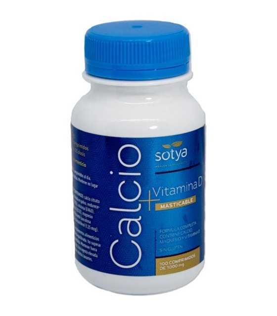 calcio vitamina d3 sotya 100 comprimidos masticables