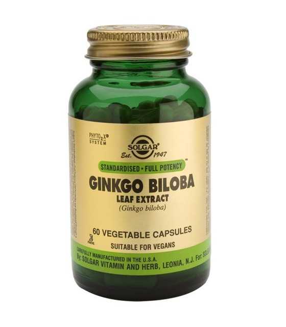 ginkgo biloba solgar 60 capsulas vegetales