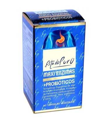 maxi enzimas probioticos estado puro 40 capsulas vegetales