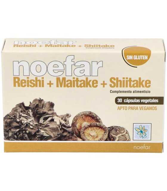 reishi maitake shiitake noefar 30 capsulas vegetales