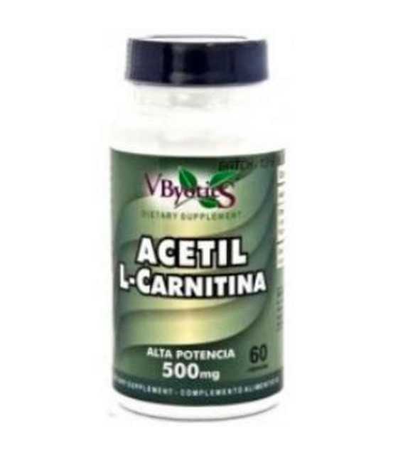 acetil l carnitina alta potencia v byotics 500 mg 60 capsulas