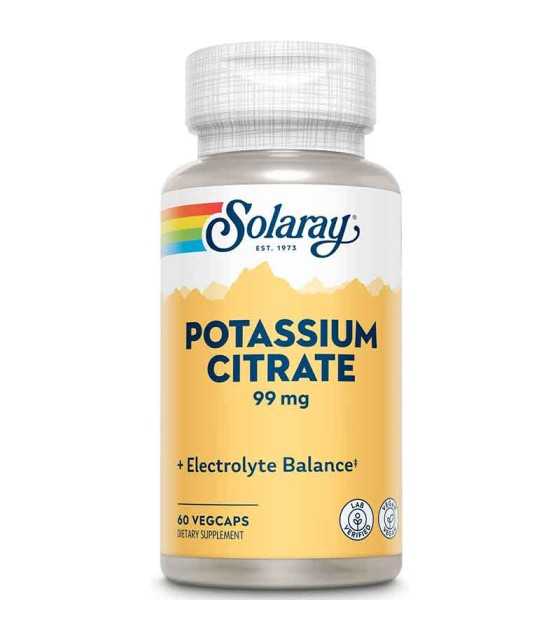 citrato potasio solaray 99 mg 60 capsulas